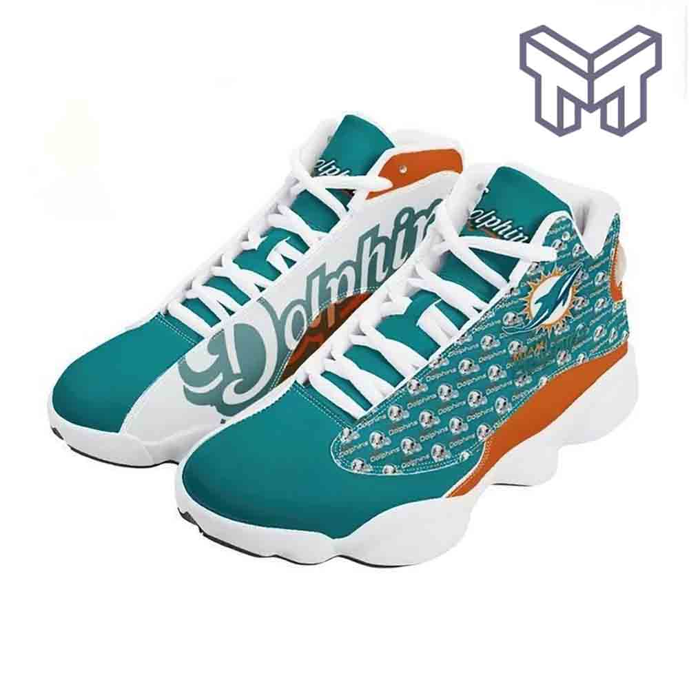 Ideafootwear Miami Dolphins AJ13 Sneakers Shoes For Men And Women 21