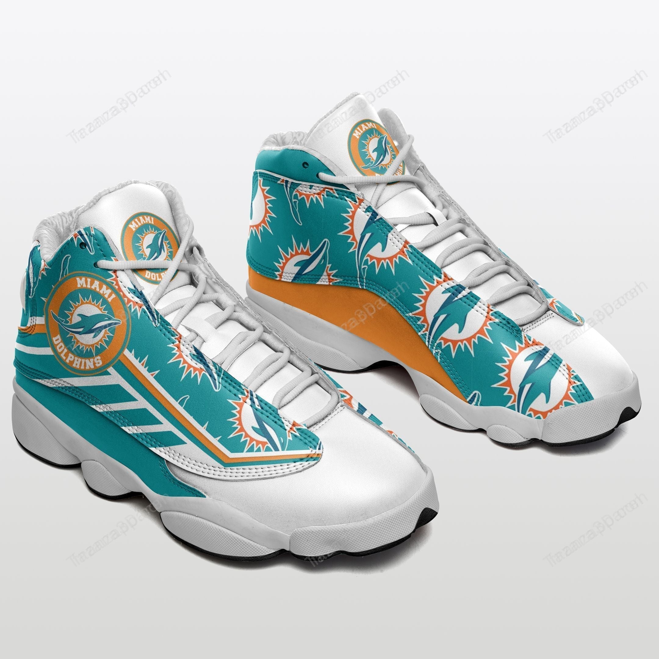 Ideafootwear Miami Dolphins AJ13 Sneakers Shoes For Men And Women 44