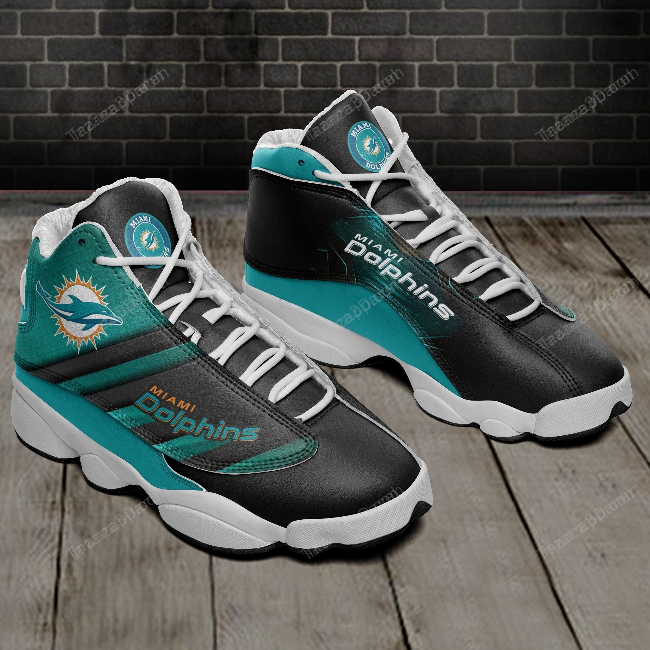 Ideafootwear Miami Dolphins AJ13 Sneakers Shoes For Men And Women 38