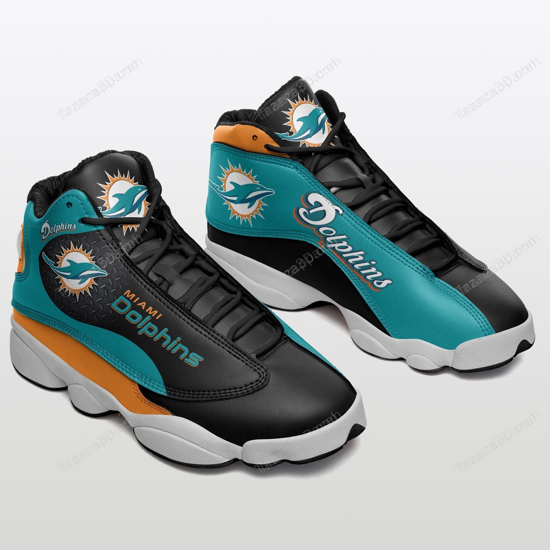 Ideafootwear Miami Dolphins AJ13 Sneakers Shoes For Men And Women 50