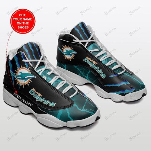 Ideafootwear Miami Dolphins AJ13 Sneakers Shoes For Men And Women 11