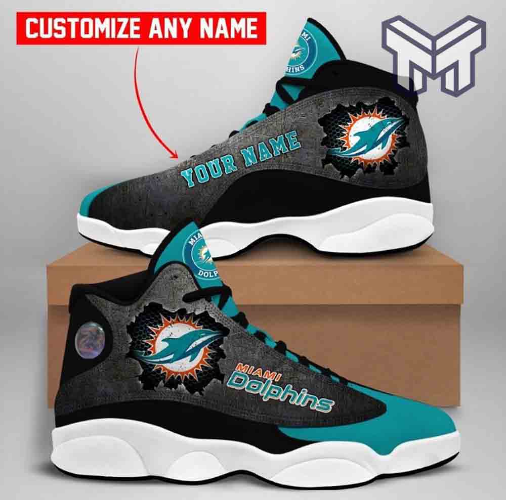 Ideafootwear Miami Dolphins AJ13 Sneakers Shoes For Men And Women 22