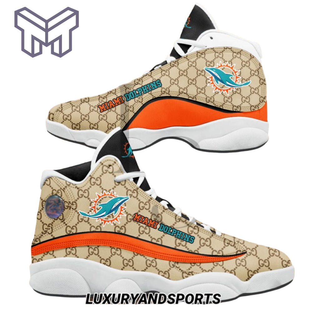 Ideafootwear Miami Dolphins AJ13 Sneakers Shoes For Men And Women 17
