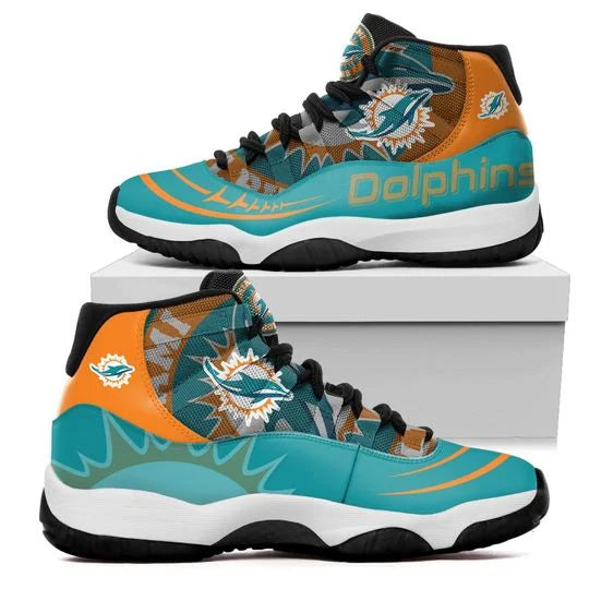 Ideafootwear Miami Dolphins AJ13 Sneakers Shoes For Men And Women 28