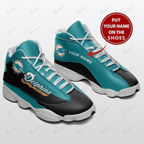 Ideafootwear Miami Dolphins AJ13 Sneakers Shoes For Men And Women 12
