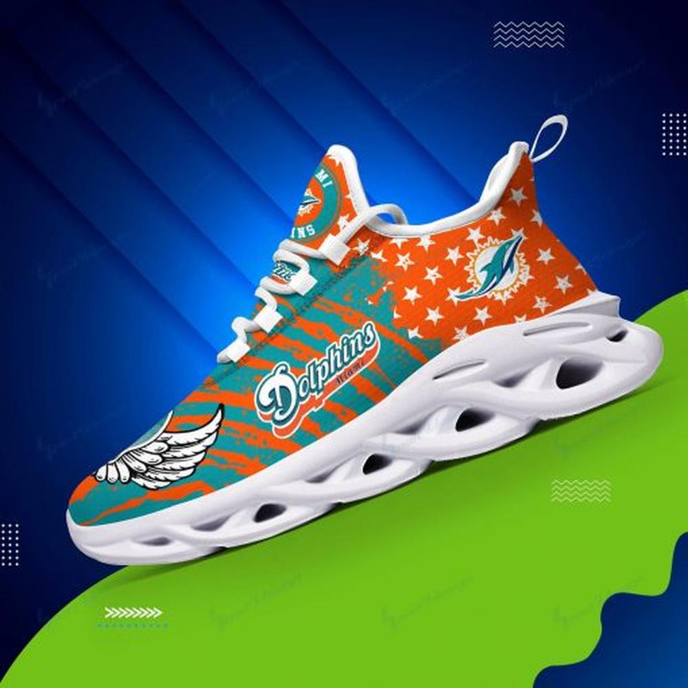 Ideafootwear Miami Dolphins Max Soul Shoes Sneakers For Men And Women 35