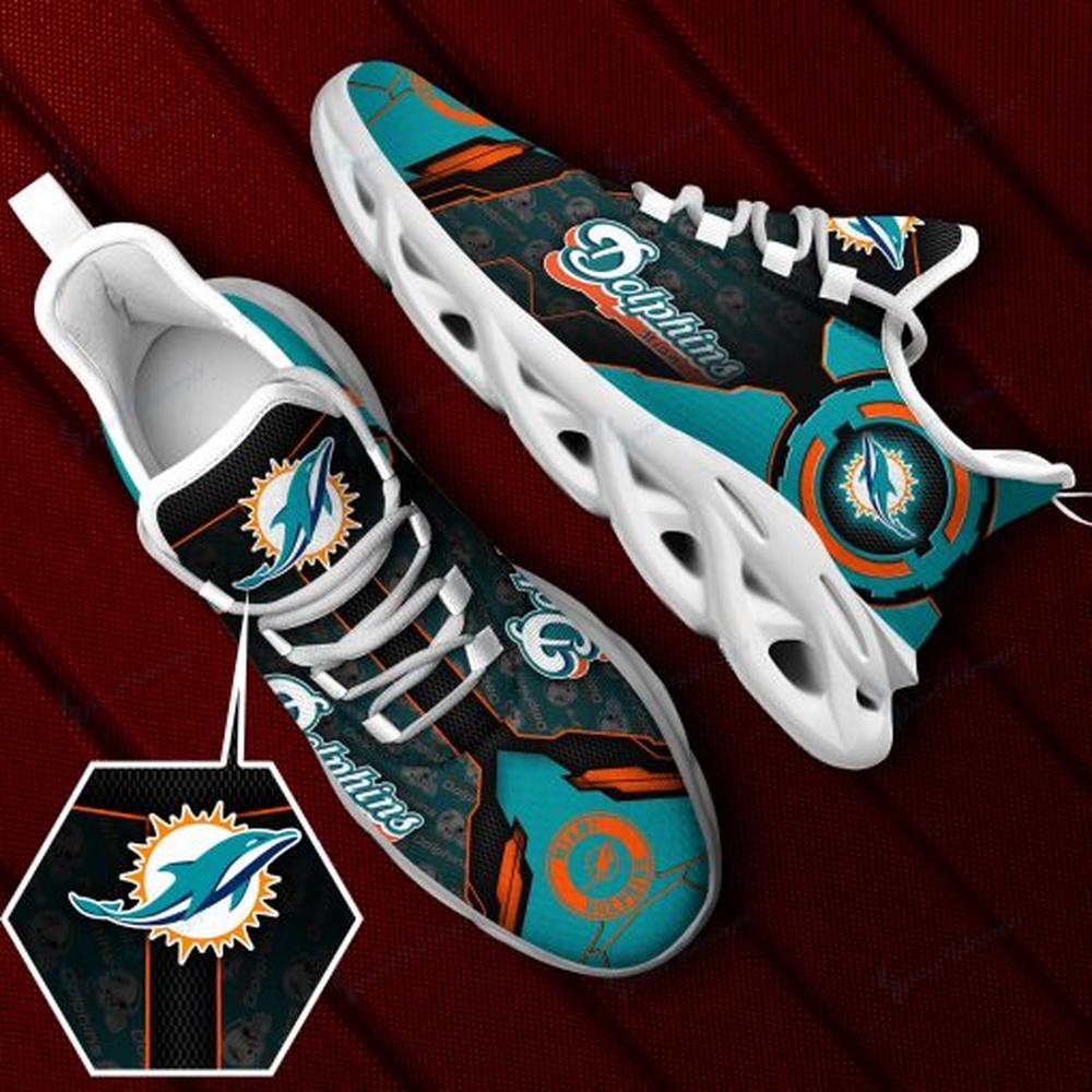 Ideafootwear Miami Dolphins Max Soul Shoes Sneakers For Men And Women 10