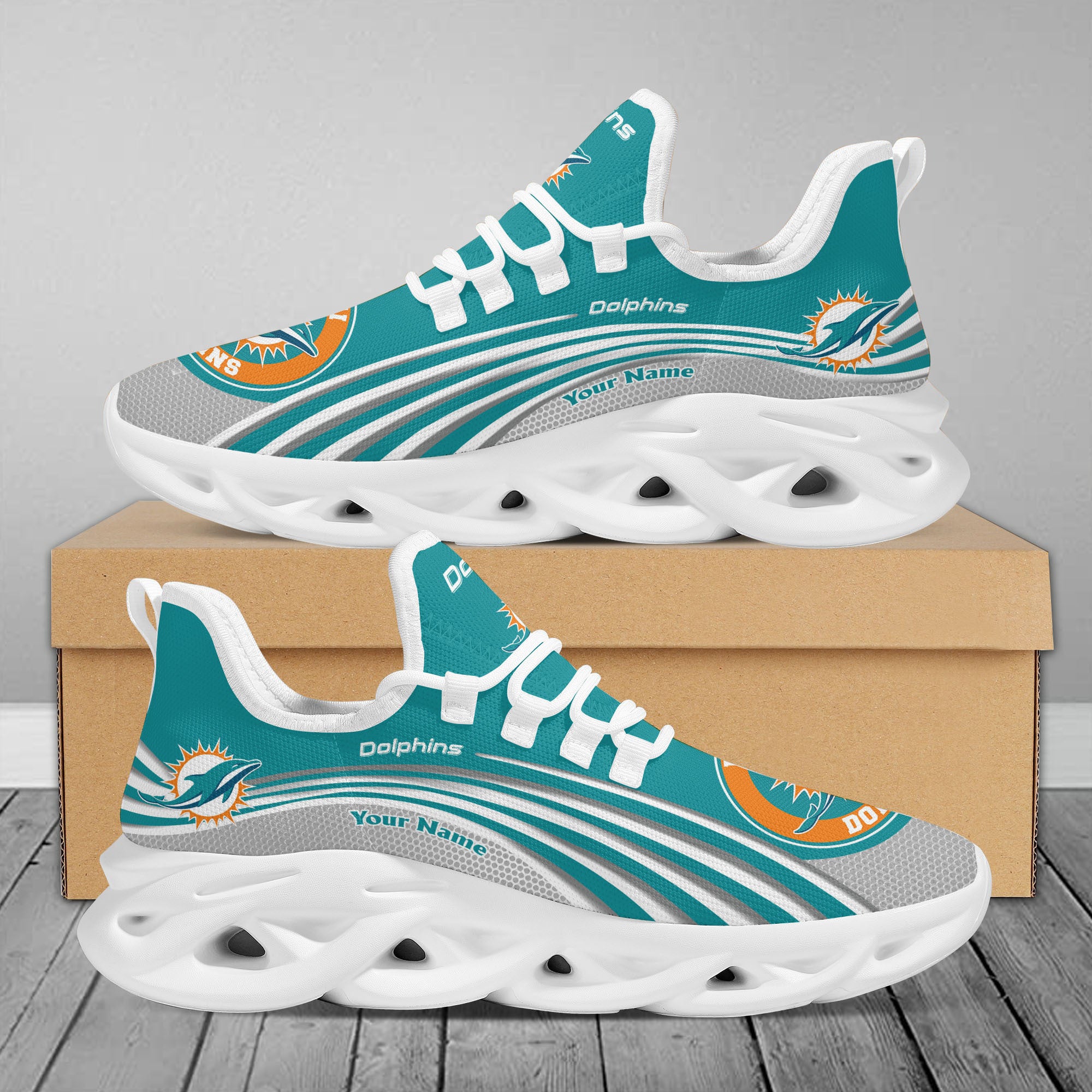 Ideafootwear Miami Dolphins Max Soul Shoes Sneakers For Men And Women 33