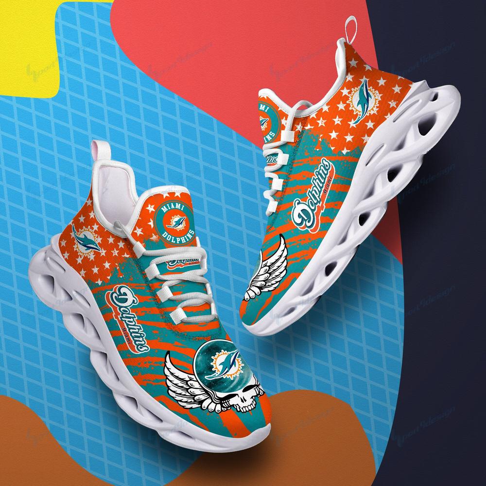 Ideafootwear Miami Dolphins Max Soul Shoes Sneakers For Men And Women 35