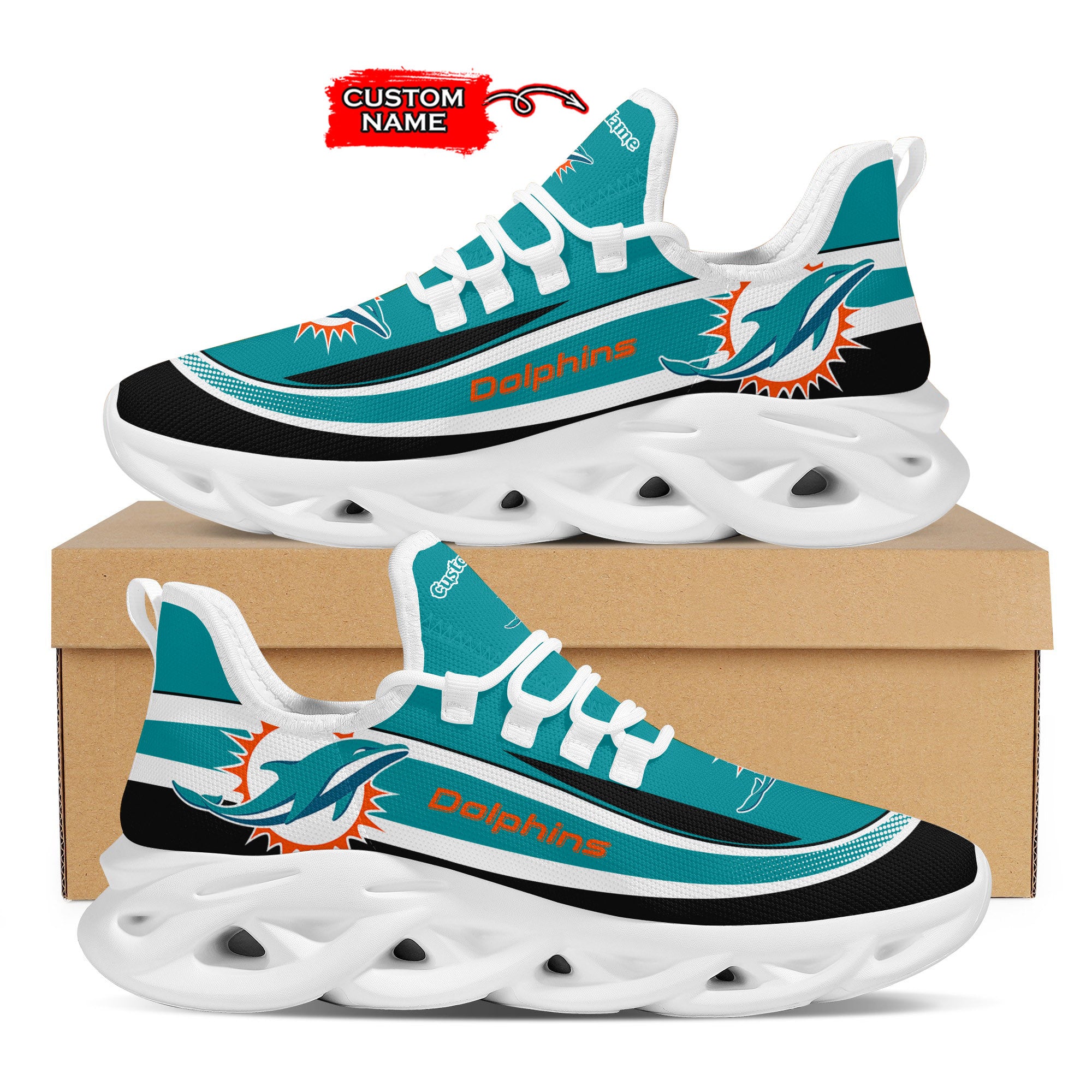 Ideafootwear Miami Dolphins Max Soul Shoes Sneakers For Men And Women 32