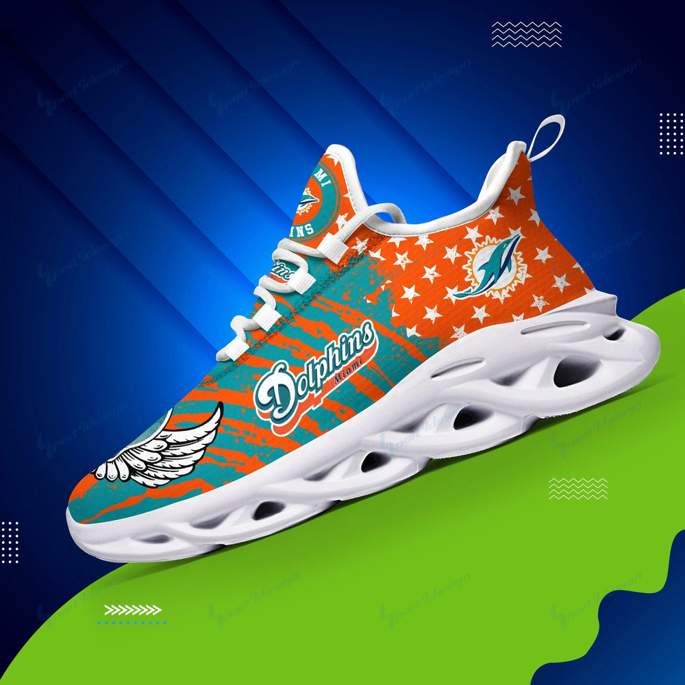 Ideafootwear Miami Dolphins Max Soul Shoes Sneakers For Men And Women 35