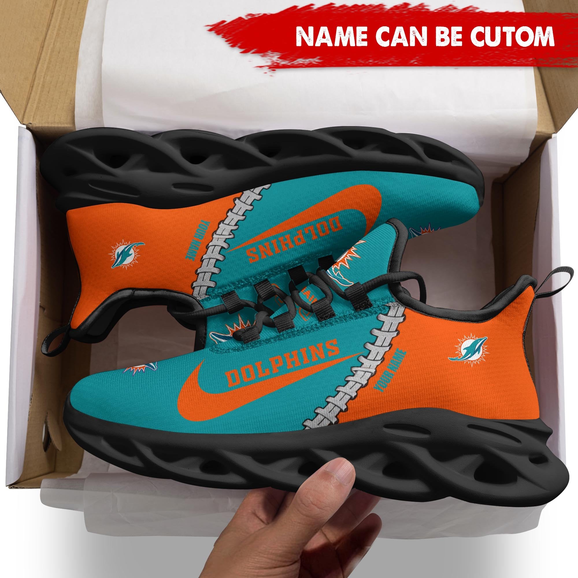 Ideafootwear Miami Dolphins Max Soul Shoes Sneakers For Men And Women 31