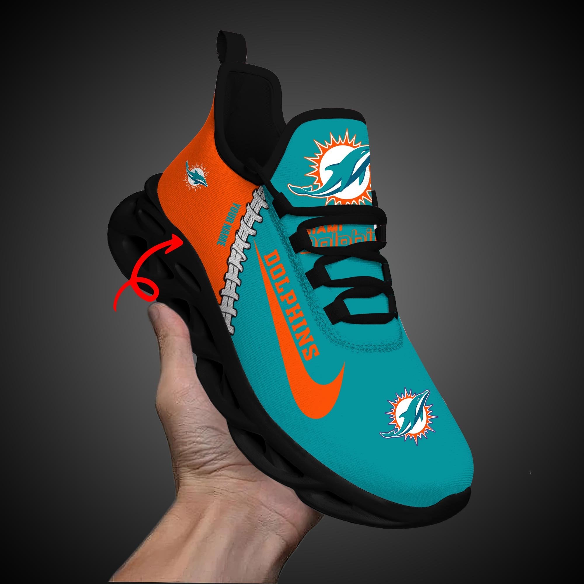 Ideafootwear Miami Dolphins Max Soul Shoes Sneakers For Men And Women 31