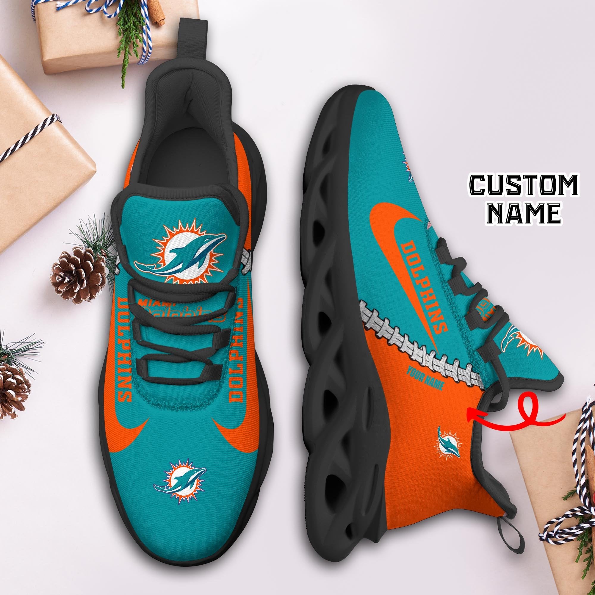 Ideafootwear Miami Dolphins Max Soul Shoes Sneakers For Men And Women 31
