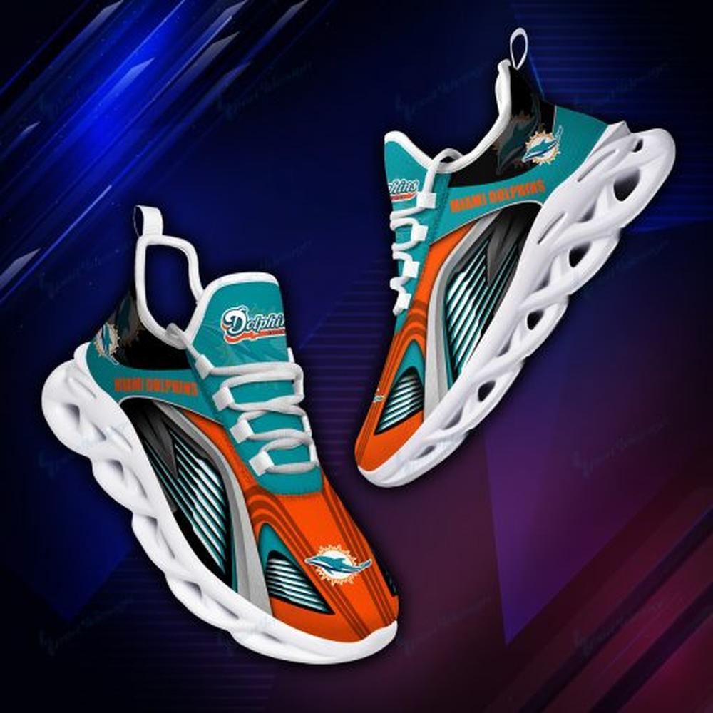 Ideafootwear Miami Dolphins Max Soul Shoes Sneakers For Men And Women 9
