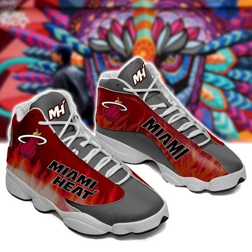 Ideafootwear Miami Heat AJ13 Sneakers Shoes For Men And Women 3