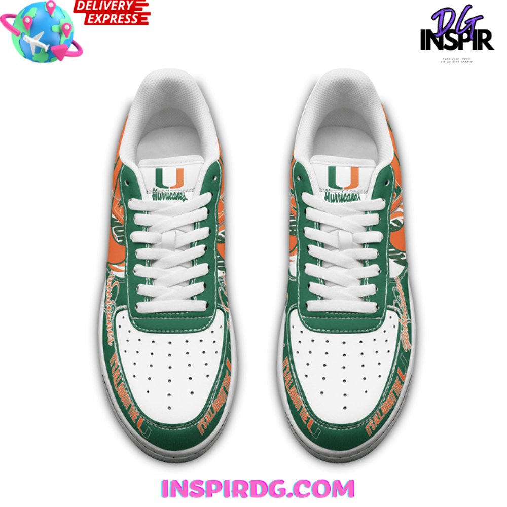 Ideafootwear Miami Hurricanes Air Low-Top Sneakers Shoes For Men And Women 6