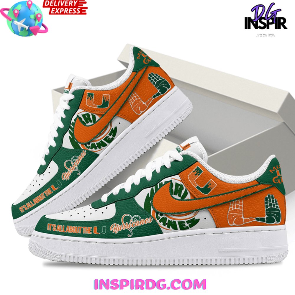 Ideafootwear Miami Hurricanes Air Low-Top Sneakers Shoes For Men And Women 6