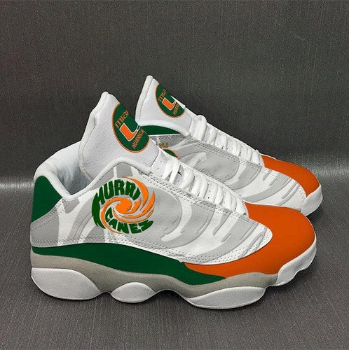 Ideafootwear Miami Hurricanes AJ13 Sneakers Shoes For Men And Women 2