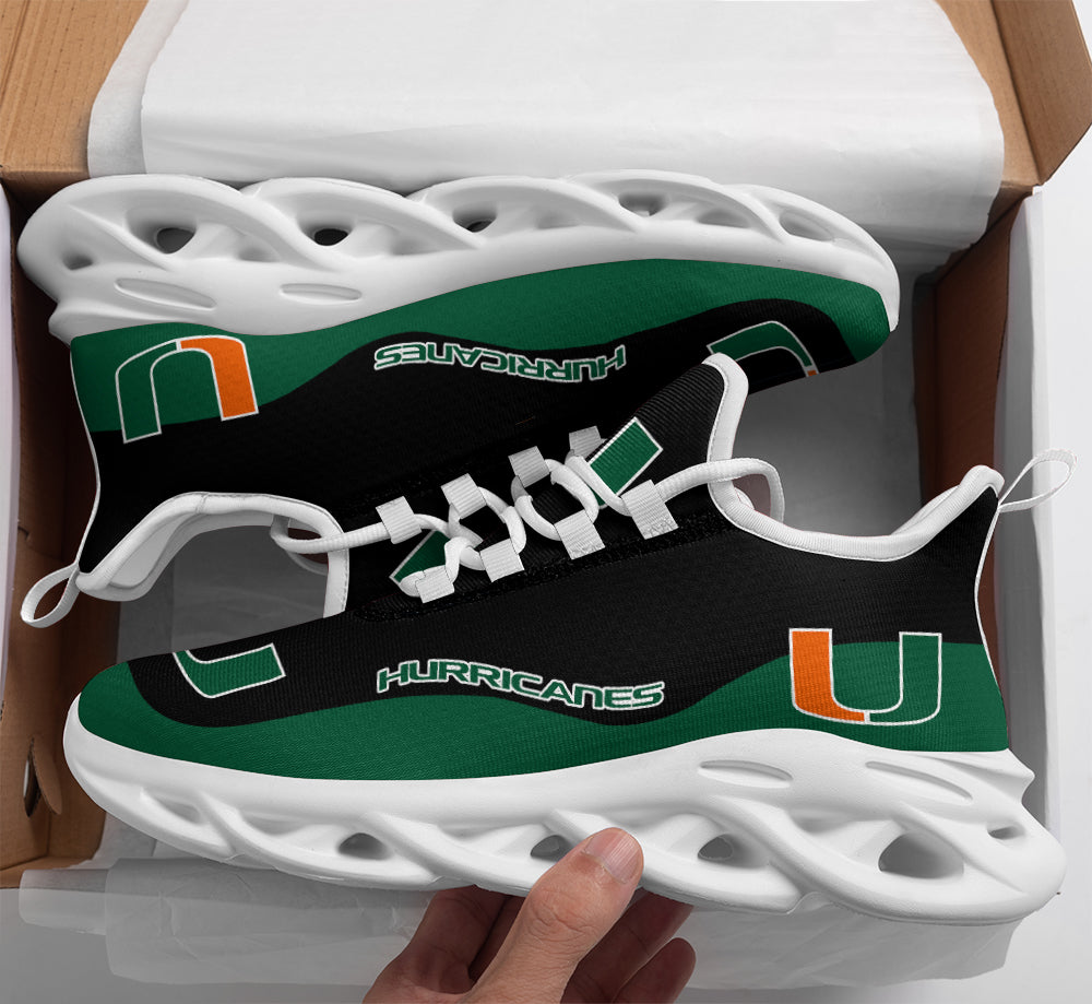 Ideafootwear Miami Hurricanes Max Soul Shoes Sneakers For Men And Women 6