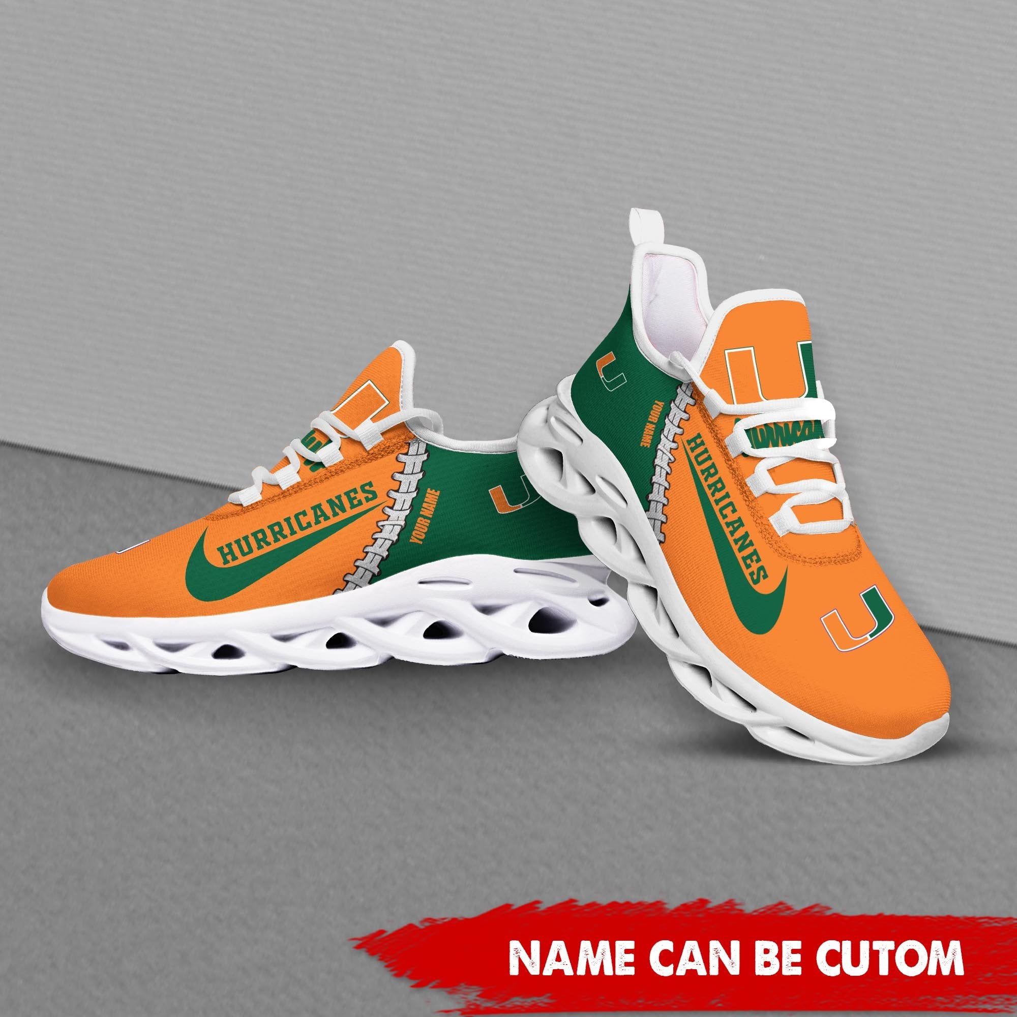 Ideafootwear Miami Hurricanes Max Soul Shoes Sneakers For Men And Women 2