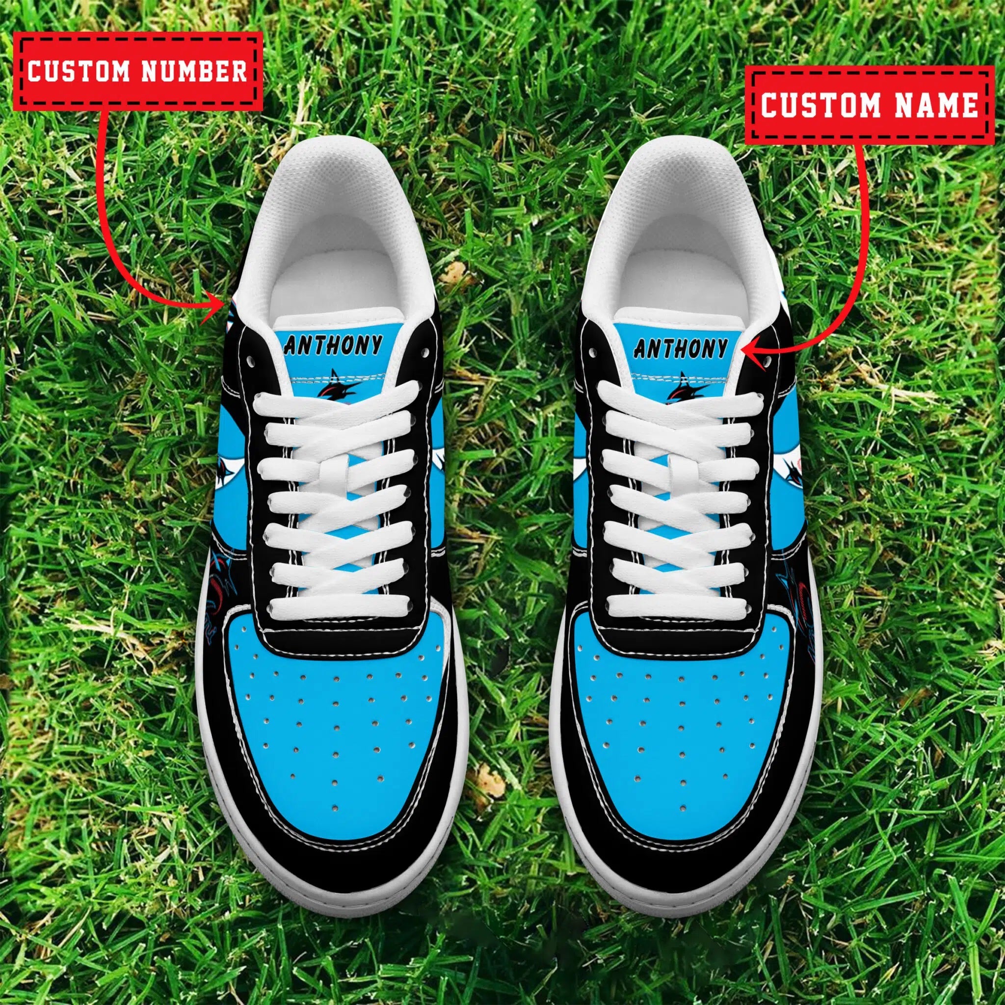 Ideafootwear Miami Marlins MLB Air Low-Top Sneakers Shoes For Men And Women 1