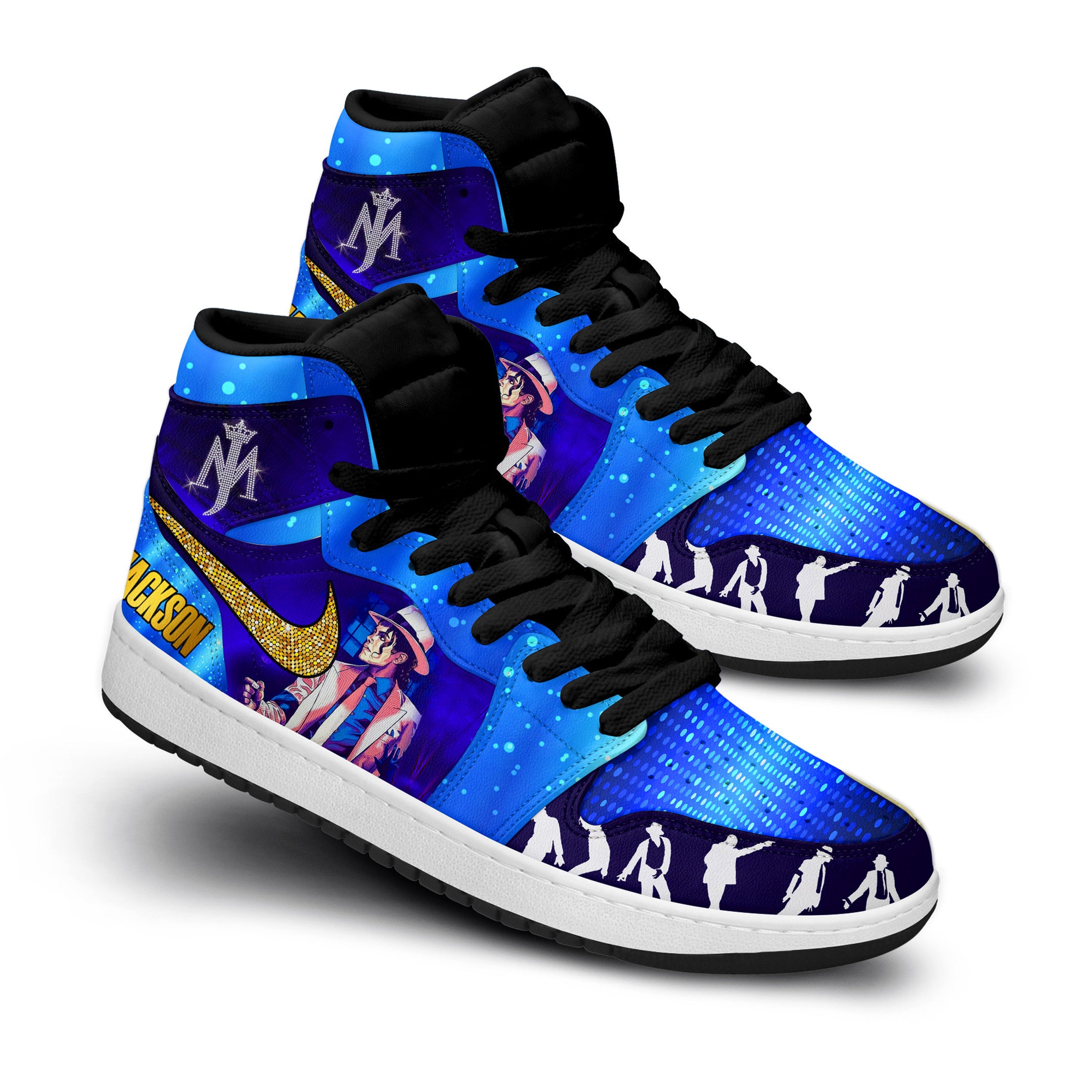Ideafootwear Michael Jackson AJ1 High Sneakers Shoes For Men And Women 5