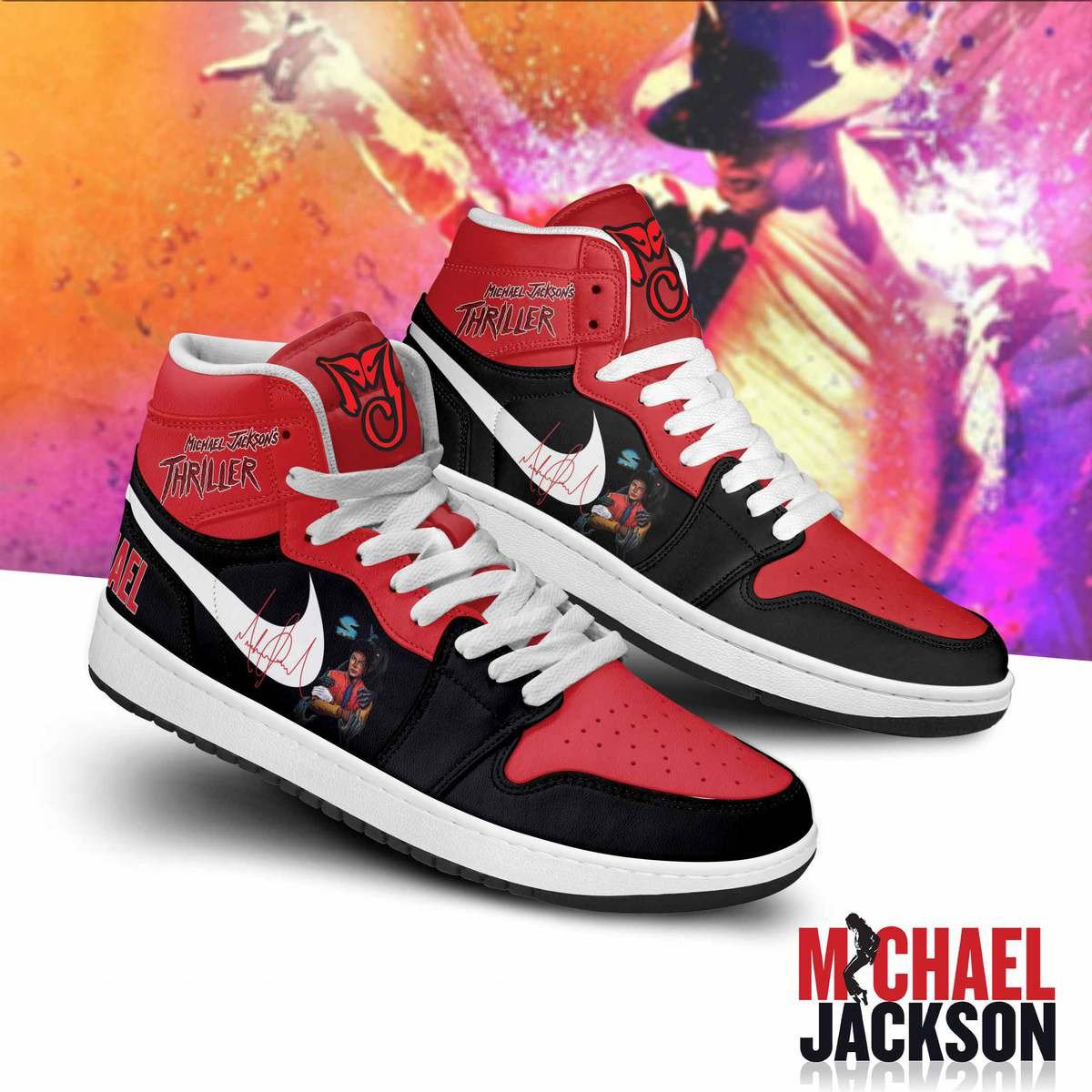Ideafootwear Michael Jackson AJ1 High Sneakers Shoes For Men And Women 4