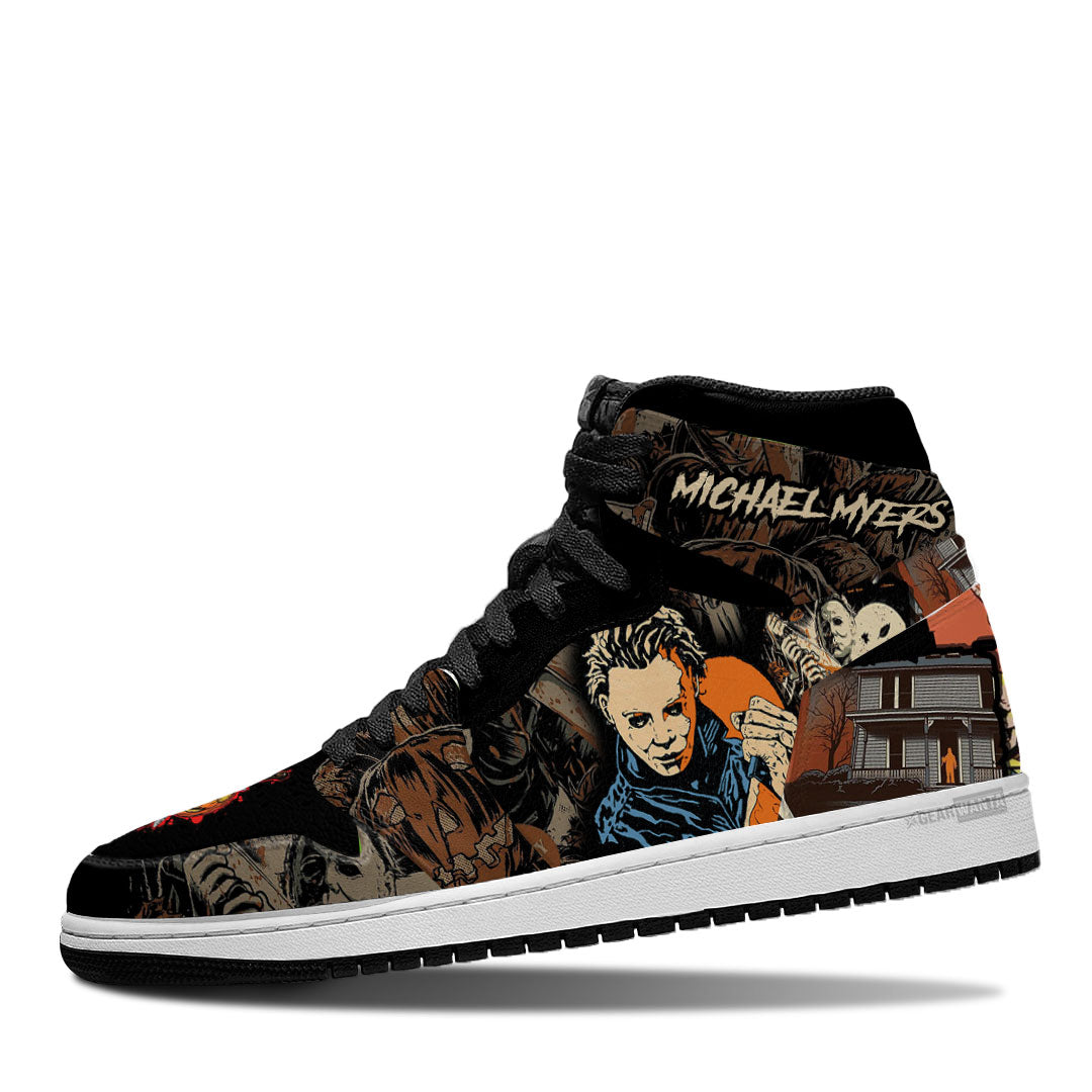 Ideafootwear Michael Myers AJ1 High Sneakers Shoes For Men And Women 2