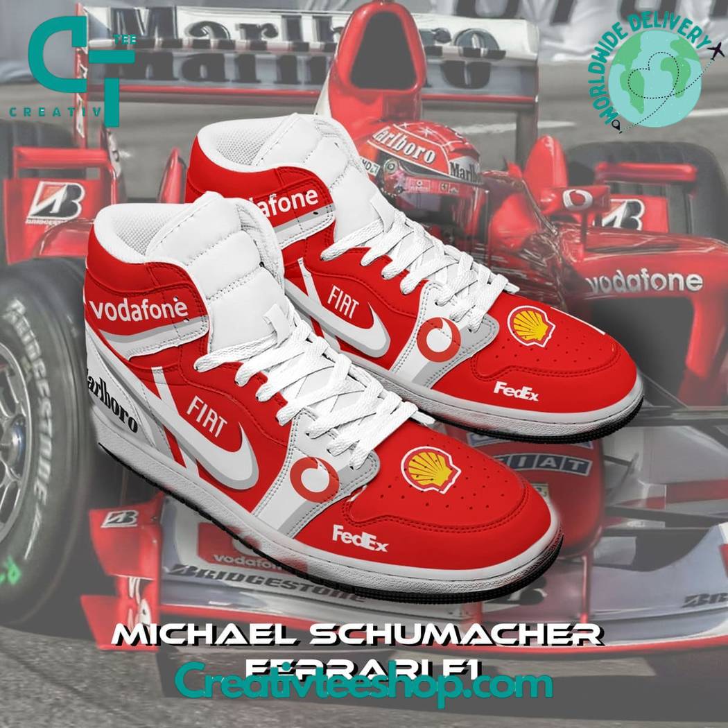 Ideafootwear Michael Schumacher AJ1 High Sneakers Shoes For Men And Women 1