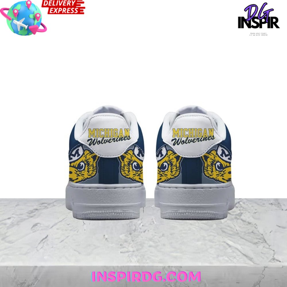 Ideafootwear Michigan Wolverines Air Low-Top Sneakers Shoes For Men And Women 6