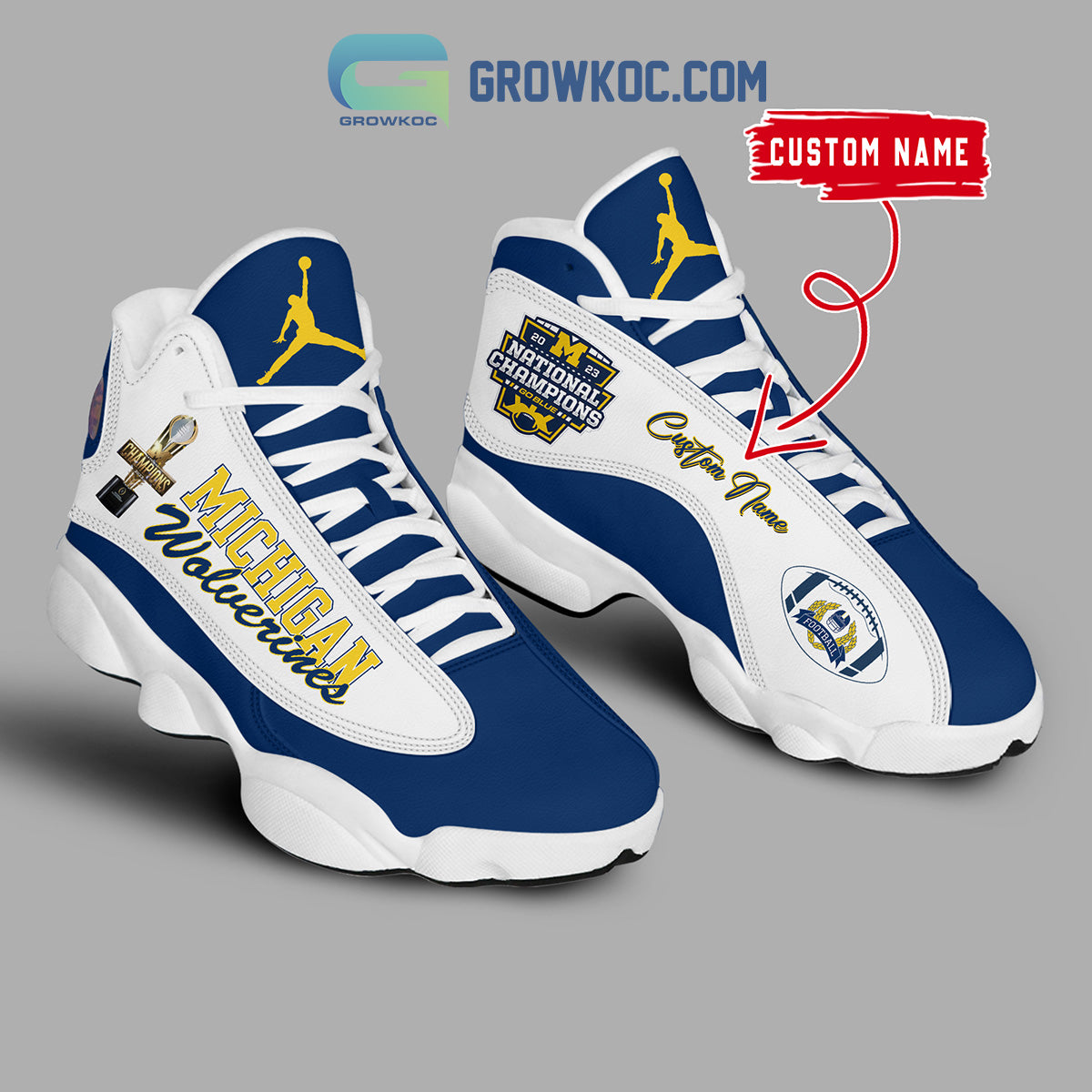 Ideafootwear Michigan Wolverines AJ13 Sneakers Shoes For Men And Women 1