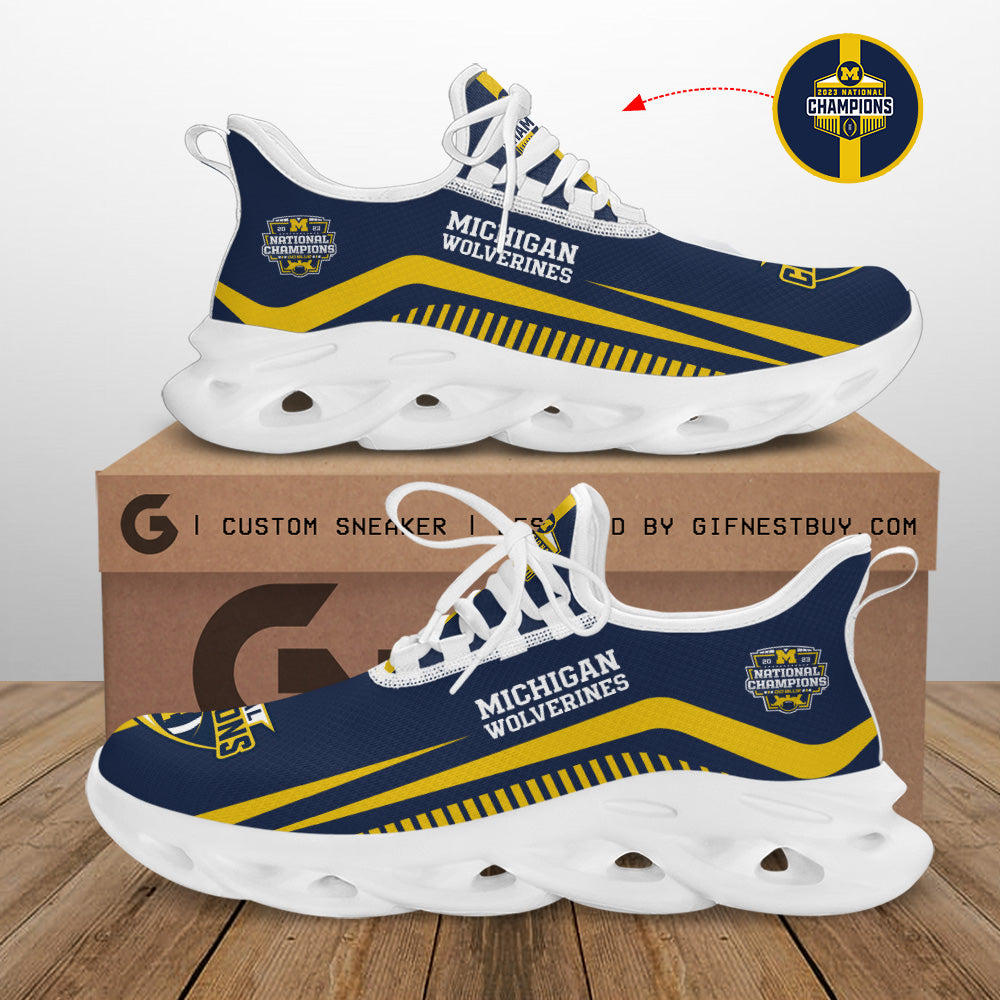 Ideafootwear Michigan Wolverines Max Soul Shoes Sneakers For Men And Women 2