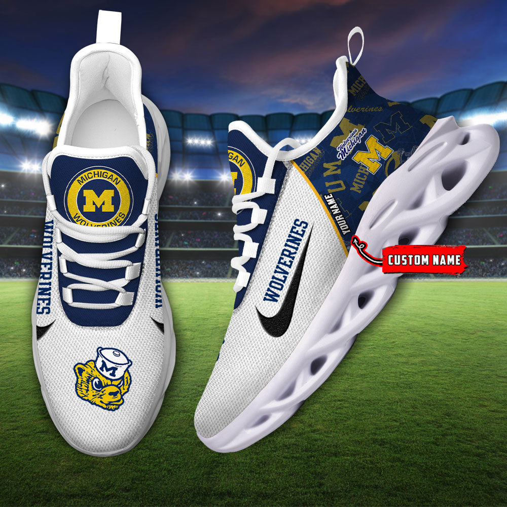 Ideafootwear Michigan Wolverines Max Soul Shoes Sneakers For Men And Women 11