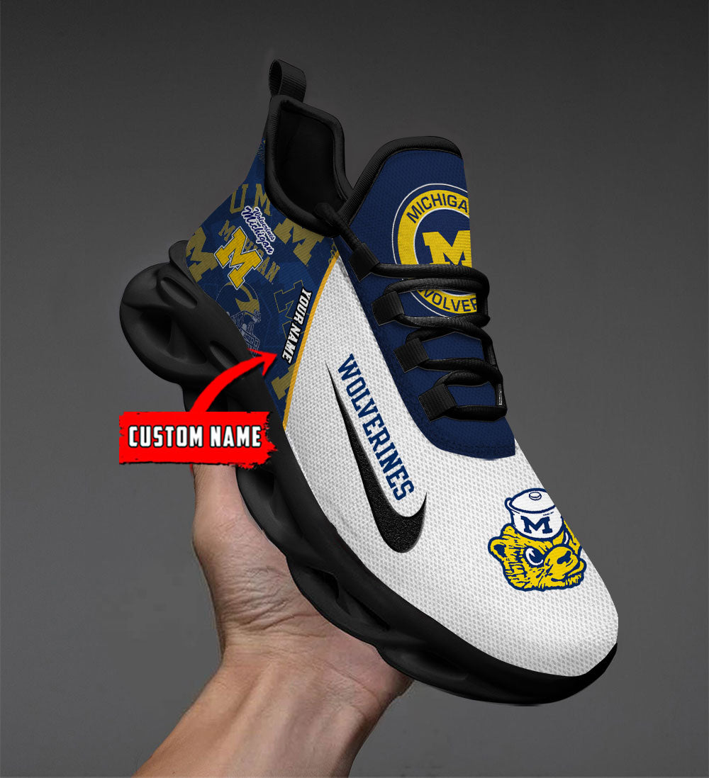 Ideafootwear Michigan Wolverines Max Soul Shoes Sneakers For Men And Women 11