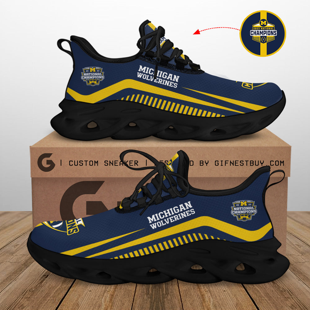 Ideafootwear Michigan Wolverines Max Soul Shoes Sneakers For Men And Women 2