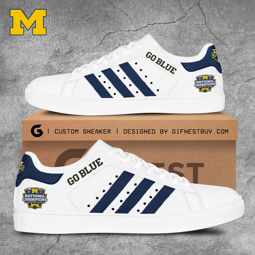 Ideafootwear Michigan Wolverines Skate Stan Shoes Sneakes For Men And Women 1