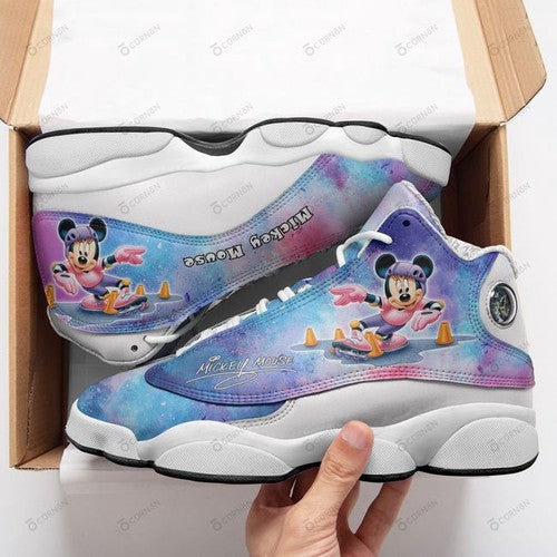 Ideafootwear Mickey Mouse AJ13 Sneakers Shoes For Men And Women 4