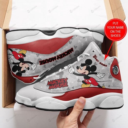 Ideafootwear Mickey Mouse AJ13 Sneakers Shoes For Men And Women 1