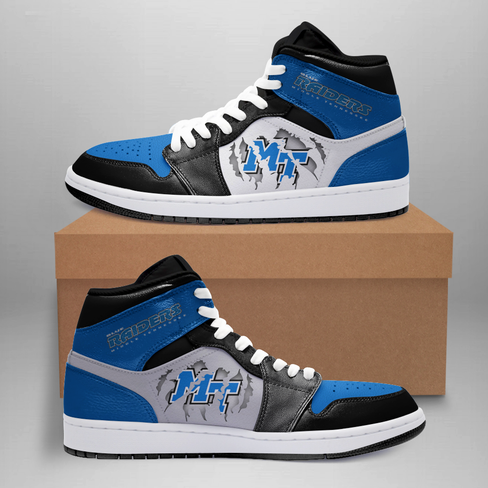 Ideafootwear Middle Tennessee Blue Raiders AJ1 High Sneakers Shoes For Men And Women 1