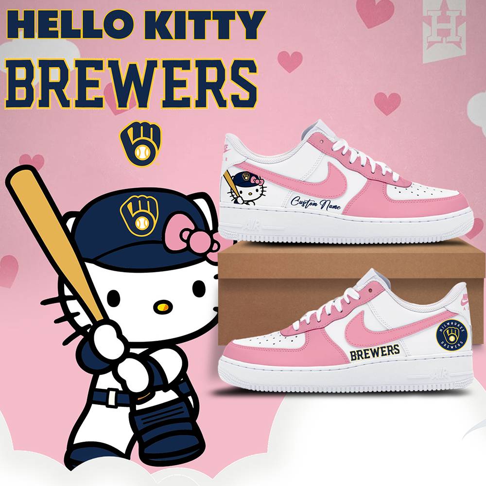 Ideafootwear Milwaukee Brewers Air Low-Top Sneakers Shoes For Men And Women 2