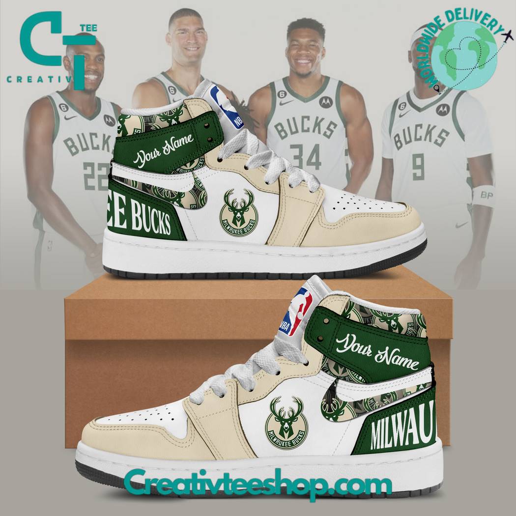 Ideafootwear Milwaukee Bucks AJ1 High Sneakers Shoes For Men And Women 2