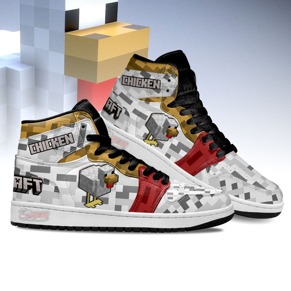 Ideafootwear Minecraft AJ1 High Sneakers Shoes For Men And Women 13