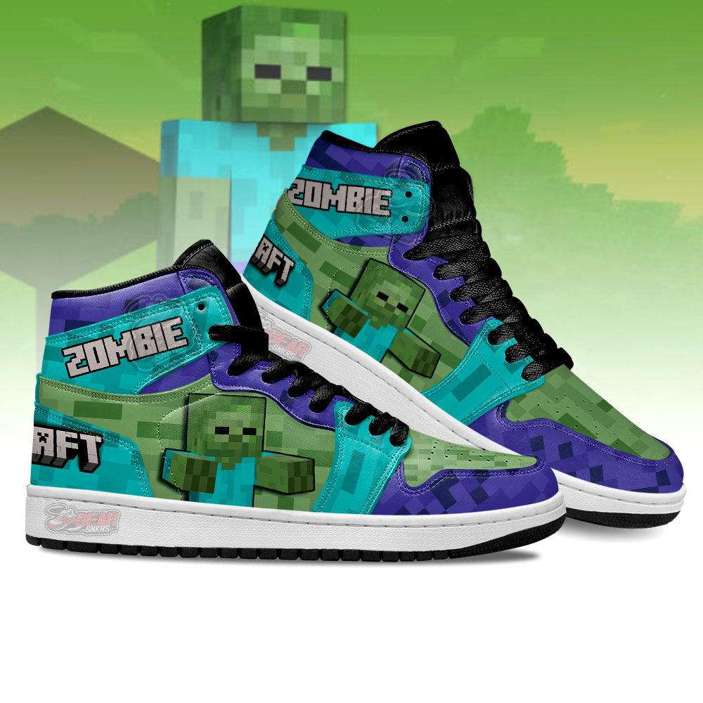 Ideafootwear Minecraft AJ1 High Sneakers Shoes For Men And Women 4