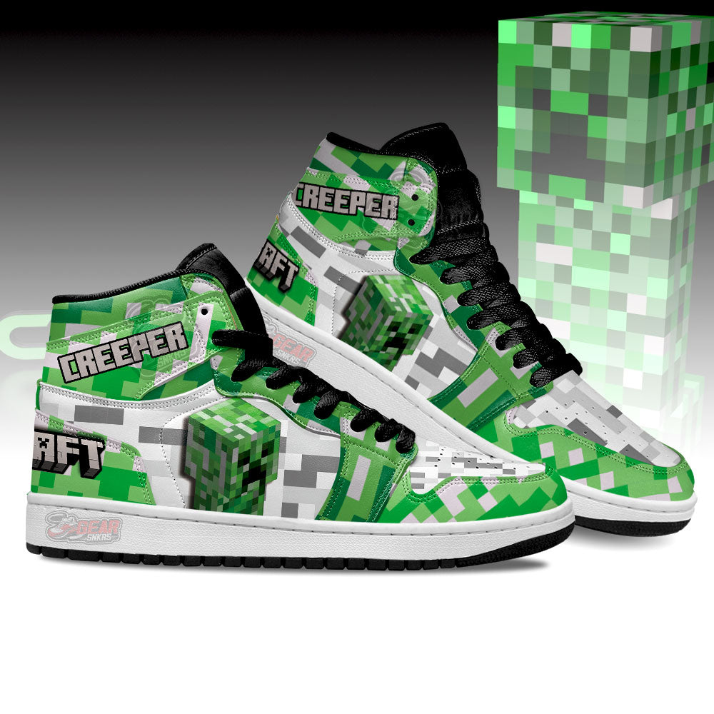 Ideafootwear Minecraft AJ1 High Sneakers Shoes For Men And Women 12