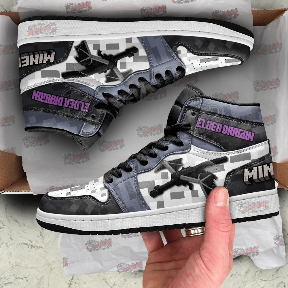 Ideafootwear Minecraft AJ1 High Sneakers Shoes For Men And Women 10