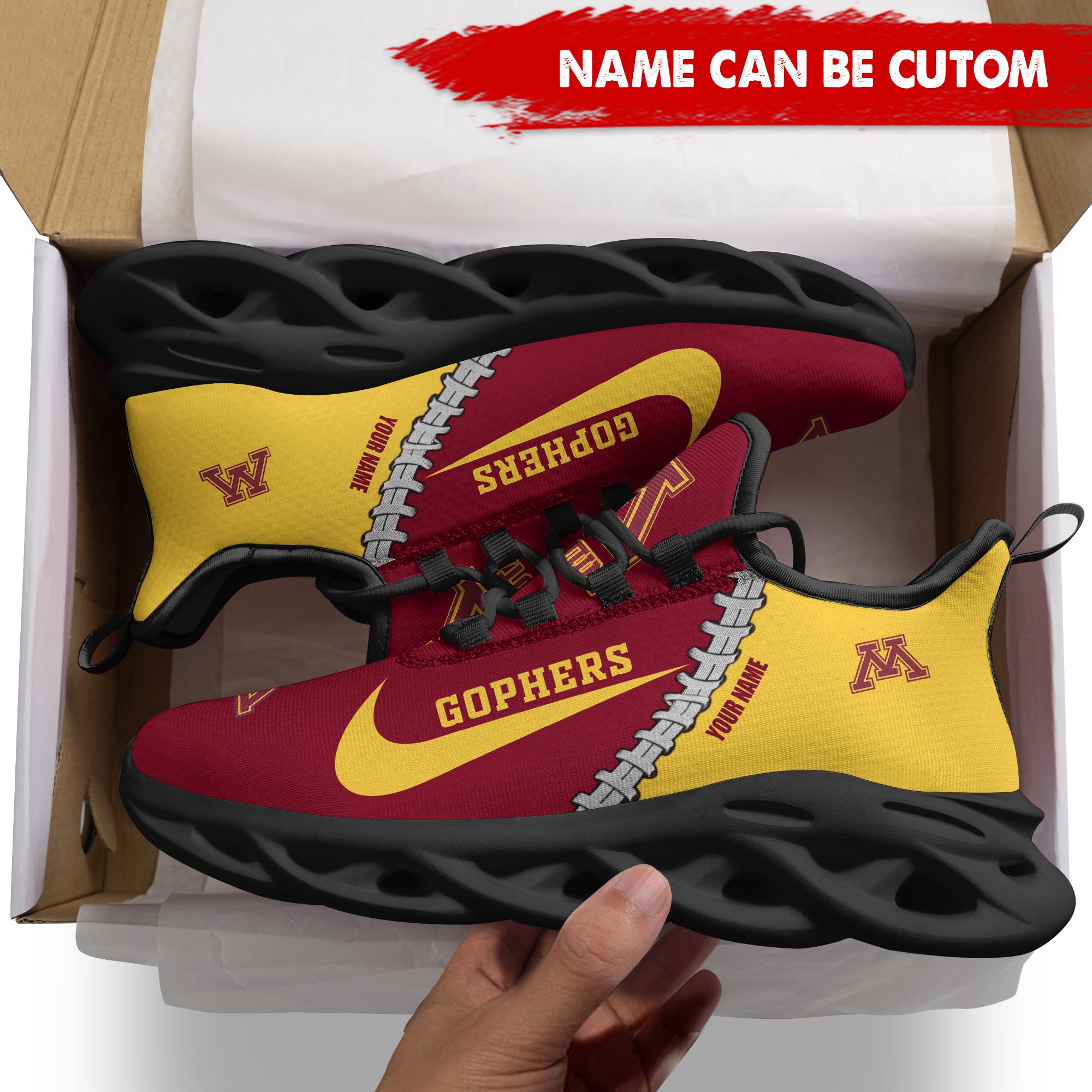 Ideafootwear Minnesota Golden Gophers Max Soul Shoes Sneakers For Men And Women 1