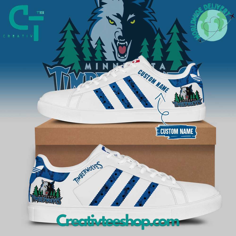 Ideafootwear Minnesota Timberwolves Skate Stan Shoes Sneakes For Men And Women 2