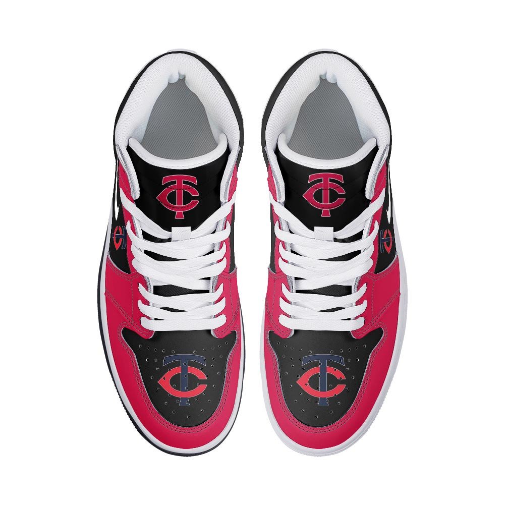 Ideafootwear Minnesota Twins AJ1 High Sneakers Shoes For Men And Women 4