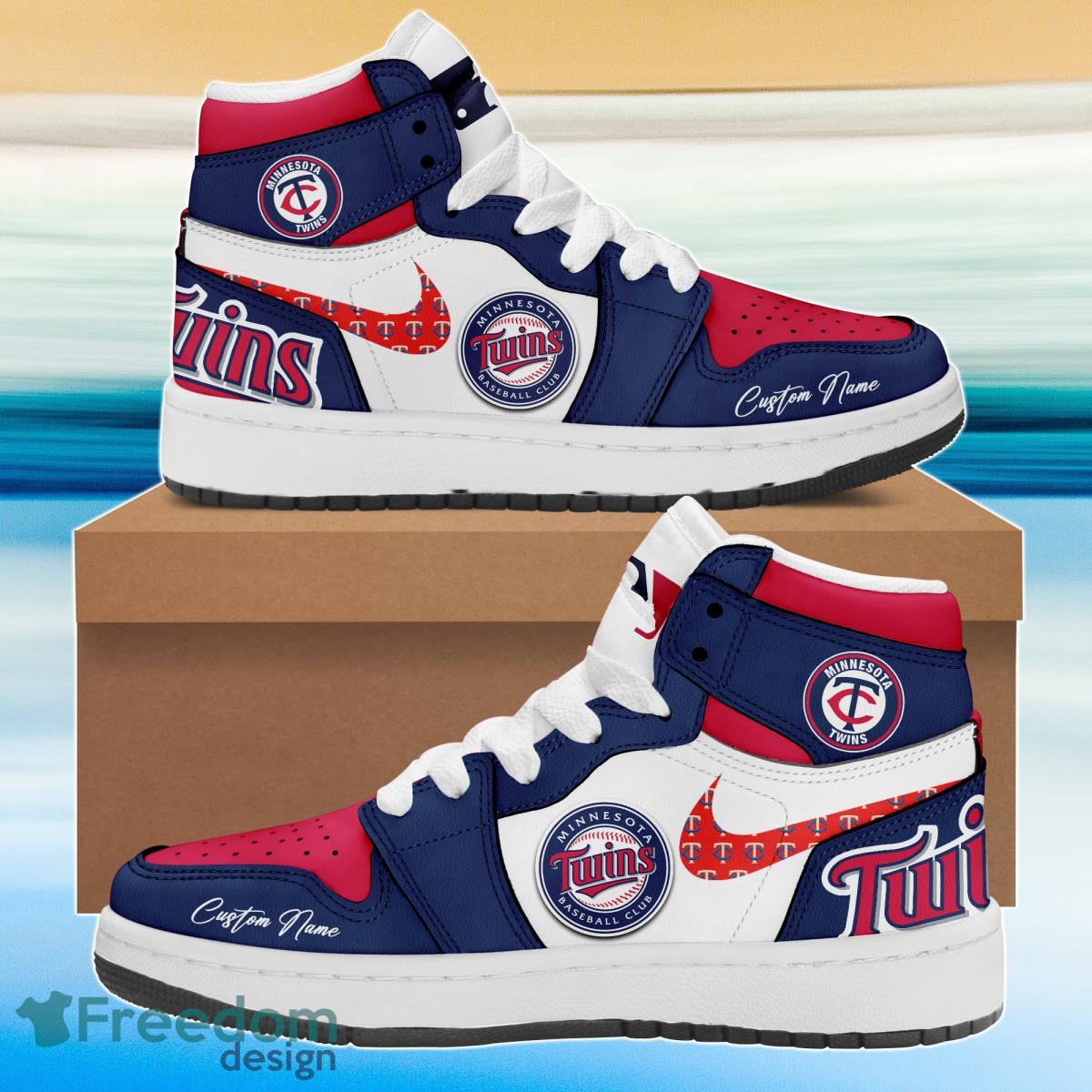 Ideafootwear Minnesota Twins AJ1 High Sneakers Shoes For Men And Women 2
